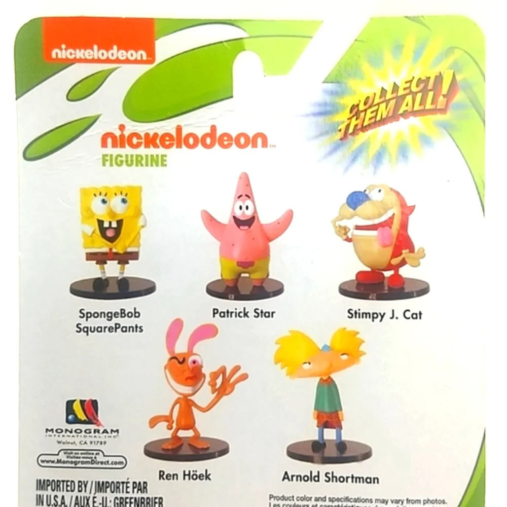 SpongeBob Nickelodeon Figurine on Factory Retail Card